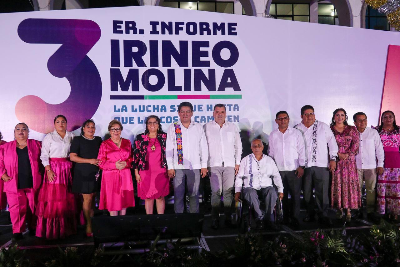 Realizó Irineo Molina 799 obras para Tuxtepec, la cifra más alta en la historia de una administración